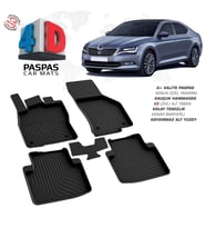 Skoda Superb 4D Araca Özel Havuzlu Kauçuk Paspas 2015 ve Üzeri (Karışık)