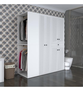 Kenzlife membran çamaşır-kurutma makinesi dolabı ve giysi dolabı çekmeceli eşari sol byzbyz 187*160*60 mebran kapak suntalam gövde banyo