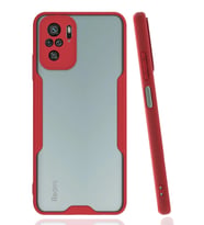 Durukar® Redmi Note 10 Kılıf Platin Silikon - Kırmızı