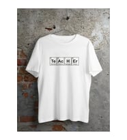 24 Kasım Kimya Öğretmeni Hediyesi Baskılı Bisiklet Yaka T-shirt - Beyaz