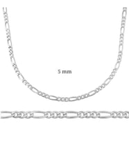 FİGARO ZİNCİR 5 mm 925 AYAR GÜMÜŞ KOLYE