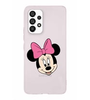 Samsung Galaxy A53  Kapak Minnie Mouse Tasarımlı Şeffaf Silikon Kılıf