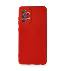 Samsung Galaxy A72 Kılıf Nano İçi Kadife Silikon - Kırmızı