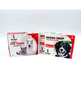 Derma Köpek 21-40 kg Deri Bakım Ürünü 2 Kutu + Göz Bakım Ürünü (Şeffaf)