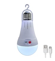 Hedyex Usb-C Şarjlı E27 Duylu Led Ampül Kancalı Kamp Lambası 12W