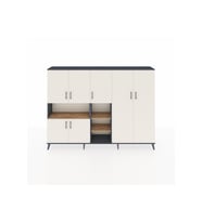 Arges Dolap 13 Raflı 7 Kapaklı 220x30x163 Antrasit-Aytaşı/Çam