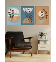Boho Stil Minimal Kanvas Tablo Seti 3 Adet x 40x55cm (Karışık)