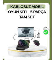 Mobil PUBG Oyuncuları İçin 5in1 Klavye Mouse Oyun Seti – BT5.3 Destekli