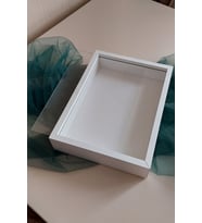 30x40 Cm 8 Cm Derin Beyaz Gül Anı Çerçevesi! Gül Kutusu-hkm Ticaret. Isimsiz+Ledsiz