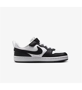 Nike Çocuk Ayakkabısı Court Borough Low Recraft Siyah Beyaz Çocuk Ayakkabısı Spor Ayakkabı SİYAH BEYAZ