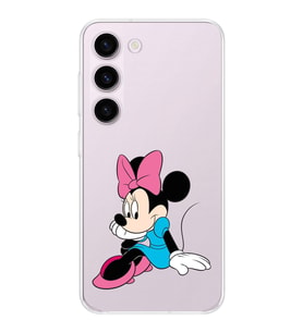 Samsung Galaxy S23 Plus  Kamera korumalı Kapak Minnie Mouse Tasarımlı  Şeffaf Kılıf