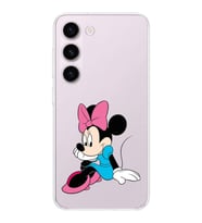 Samsung Galaxy S23 Plus  Kamera korumalı Kapak Minnie Mouse Tasarımlı  Şeffaf Kılıf