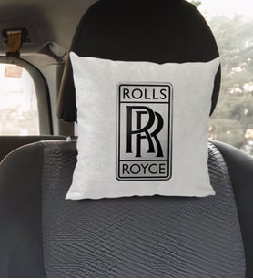 BK Gift Rolls Royce Tasarımlı Kare Araç Koltuk Yastığı-1
