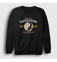 Presmono Unisex Siyah Karasuna Voleybol Anime Haikyu Sweatshirt 237630tt
