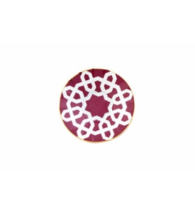 Porland Morocco Desen5 Fuşya Ergonomik Çay Tabağı 12cm (Karışık)