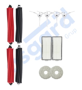 Roborock Q Revo Master Uyumlu 2 Ana Fırça 4 Yan Fırça 2 Filtre 2 Mop