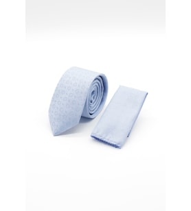 Açık Mavi Desenli 6 Cm Kravat 1090240130