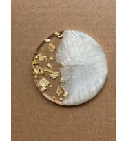 Epoksi Magnet - Boş Epoksi - Yuvarlak Epoksi Magnet ( Gold ) - 10 Adet