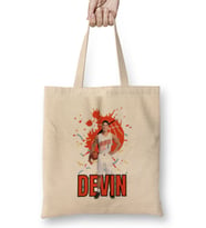 Devin Booker Vintage Aart -Legend Basketball Gift Vintage Retro Style Bez Çanta Uzun Saplı
