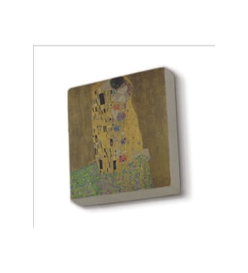 Öpücük (Gustav Klimt, 1907) Baskılı Taş Magnet 5X5
