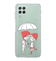 Samsung Galaxy A22  Kamera Korumalı  Kapak Aşk Tasarımlı  Şeffaf Kılıf