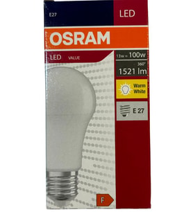 Osram 13W (100W) 2700K (Sarı Işık) E27 Duylu Led Ampul
