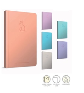 GIPTA CHARM NOTES İPLİK DİKİŞLİ SERT KAPAK DEFTER 13x21 96YP. ÇİZGİLİ