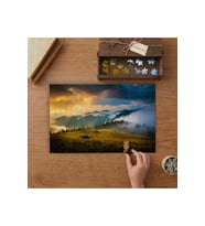 Sisli Dağlar - Doğa Manzarası Tasarımı 240 parça Ahşap Puzzle Ahşap Kutuda MP01412