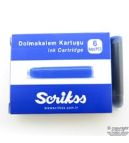 Scrikss Dolma Kalem Kartuşu Mavi 6lı Paket X 12 Paket