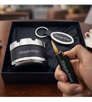 Hemen Kargo İsme Özel Küllük Clipper Çakmak Anahtarlık - Eşe Sevgiliye Arkadaşa Babaya Hediye Seti
