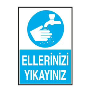 Ellerinizi Yıkayınız Metal Uyarı Levhası