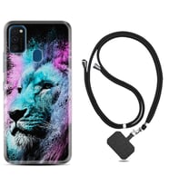 Samsung M21 M22 M23 M30 M31S M32 Kılıf Boyun Askılı Silikon Pink Blue Leon 1603