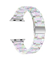 Microsonic Apple Watch Series 6 40mm Kordon Stainless Transparent Clear Çok Renkli