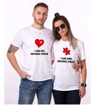 Tshirthane Missing Piece Sevgili Kombinleri Tshirt Kombini (Tek Ürün Fiyatıdır.)