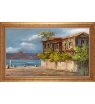 ALTIN ÇERÇEVELİ PASPARTULU TABLO CR609