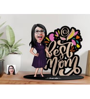 BK Gift Kişiye Özel Anneler Günü Karikatürlü 3D Ahşap Biblo, Anneler Günü Biblo, Ahşap Biblo, Anneye Hediye, Ev Dekoru-10