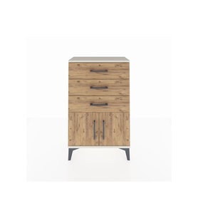 Arges Komodin 3 Çekmeceli 2 Kapaklı 60x30x96 Aytaşı-Çam