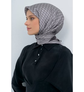 Armine Saf İpek Sura Eşarp-2026 İlkbahar-Yaz- 950200D (Gri)