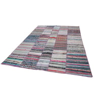 Gri Halı Salon Halısı Etnik Geometrik Motifli Dokulu Yüzey El Dokuma Kilim Bohem