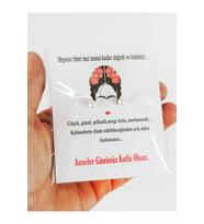 10 Adet Anneler Günü Kadın Kuşe Kartlı İnci Küpe - Anneler Günü Hediye