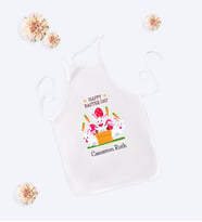 BK Gift Kişiye Özel Paskalya Bayramı Beyaz Çocuk Mutfak Önlüğü-5