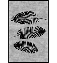 Eliana Home Baskılı, Yıkanabilir Kaymaz Taban Salon Halısı LNA1861-SM185 100x150 cm (Gri)