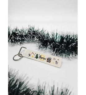 İsme Özel Kişiye Özel Yılbaşı Temalı Happy New Year Design Anahtarlık