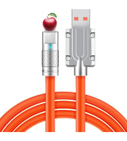 Tombul Şarj Kablosu, USB Kablosu, Yıldırım Konnektörlü Hızlı Şarj Kablosu, Dolaşmaz, Turuncu, i-Phone 14 13 12 11 Pro ve Daha Fazlası (3,3 ft) ile uyumlu