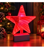 YILBAŞINA ÖZEL KIRMIZI YILDIZ LED IŞIK 3D STAR LED LİGHT TUNNEL LAMP YILBAŞI IŞIKLARI NOEL IŞIKLARI