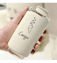 Kişiye Özel Retro Stil 240ml Vakumlu Isı Korumalı Kedi Baskılı Termos Kupa (Beyaz)