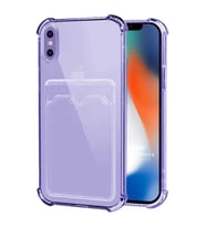 Microsonic Apple iPhone X Card Slot Shock Kılıf Lila