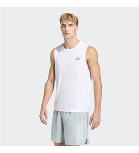 Adidas Run Ess Tank M Beyaz Erkek Kolsuz T-shirt KB5968