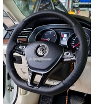 VW Passat B8 Carbon Direksiyon Kılıfı Dikme Noktalı Karbon Siyah