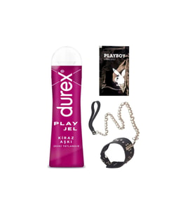 Durex Kiraz Aşkı 50 ml Jel + Siyah Deri Tasma + Hediye